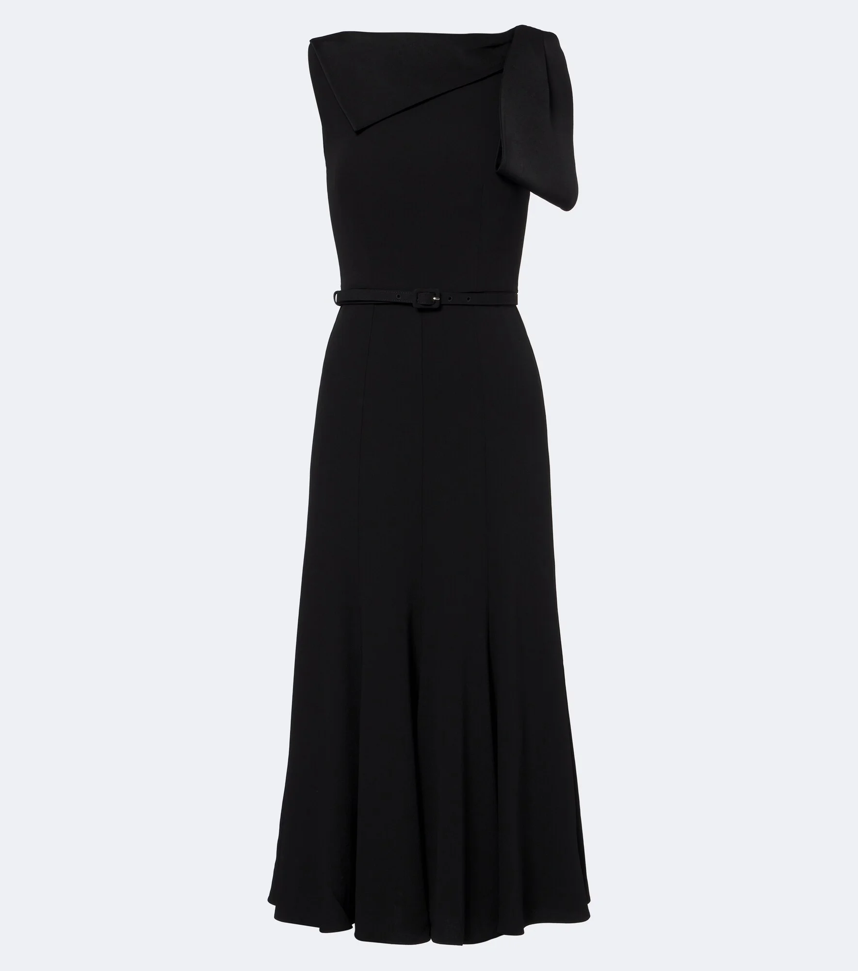 Bow-detail belted midi dress - 1