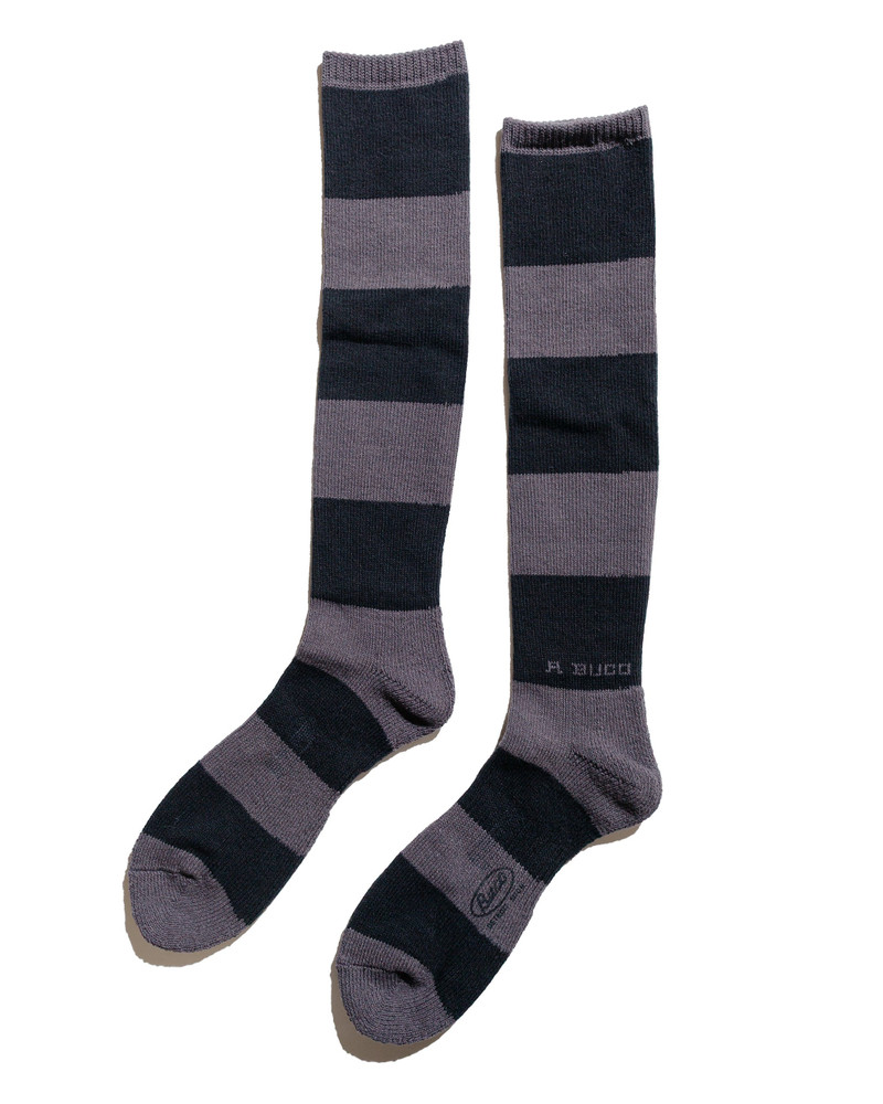 The Real McCoys The Real McCoy’s BA23105 Buco Striped Action Socks Gray/Black outlook