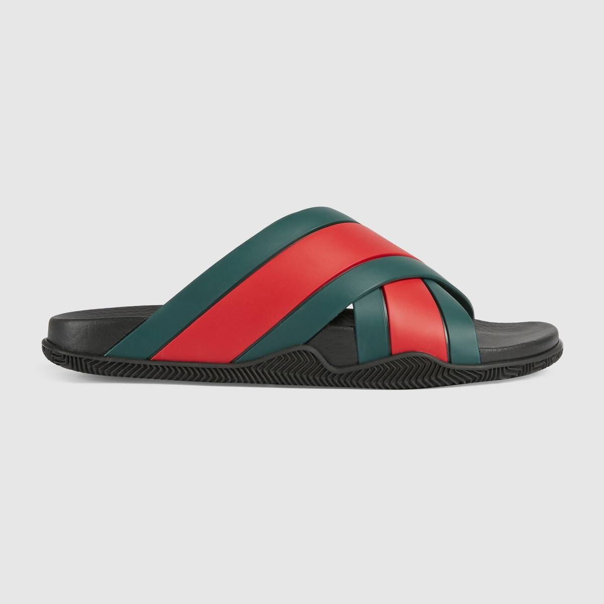 Men's rubber slide sandal with Web - 1