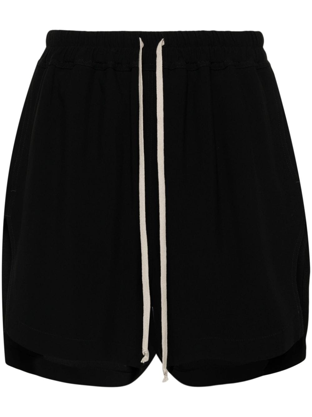 drawstring-waist side-slit shorts - 1