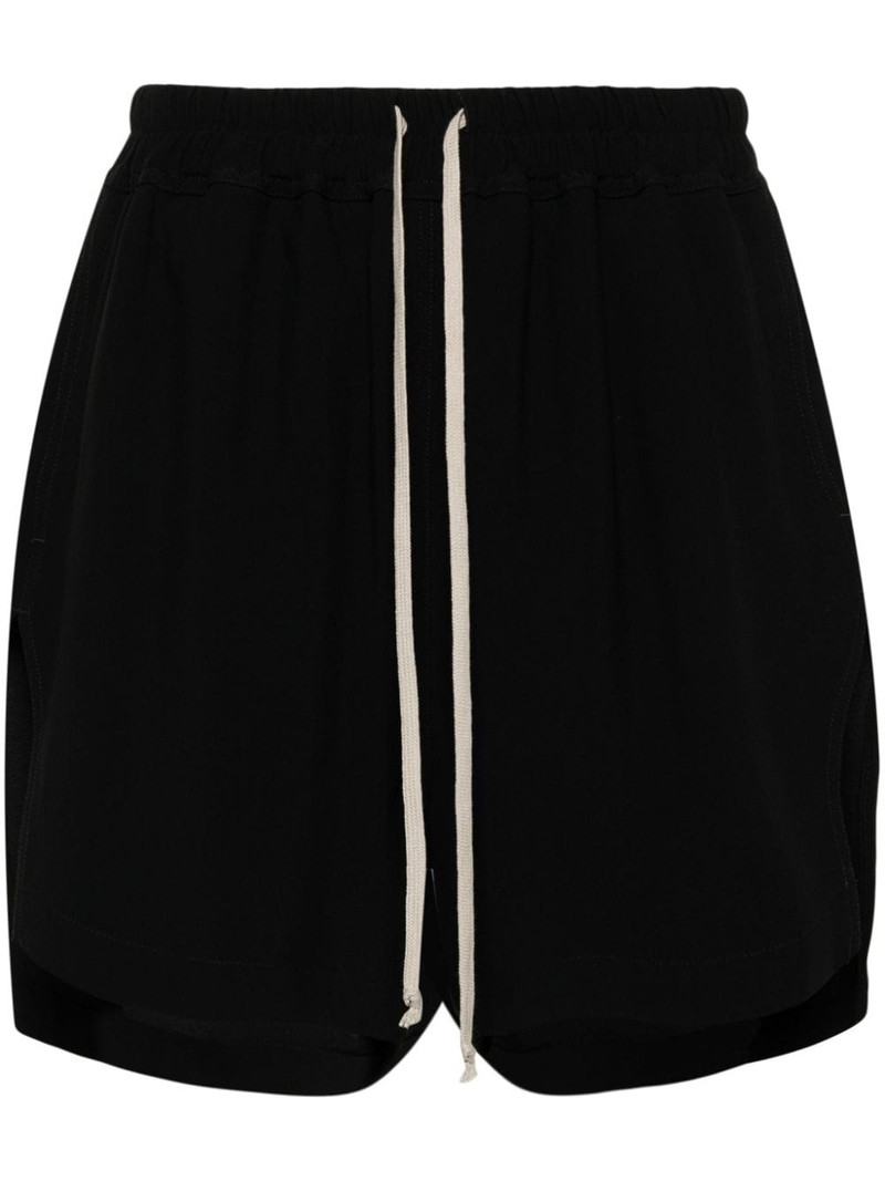 drawstring-waist side-slit shorts 1