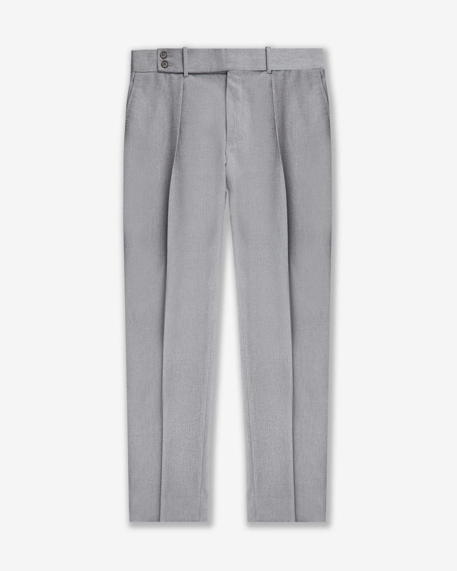 Regular fit wool and cotton drill trousers - 1