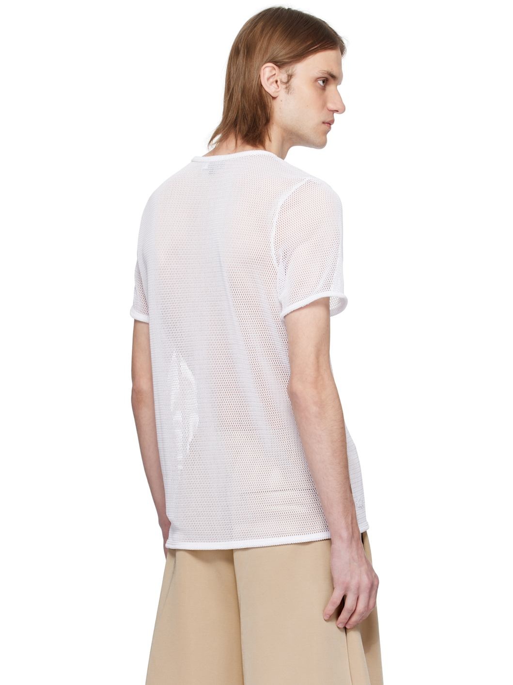 White Runway Mesh T-shirt - 3