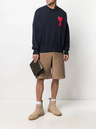 AMI Paris embroidered-logo long-sleeve jumper outlook