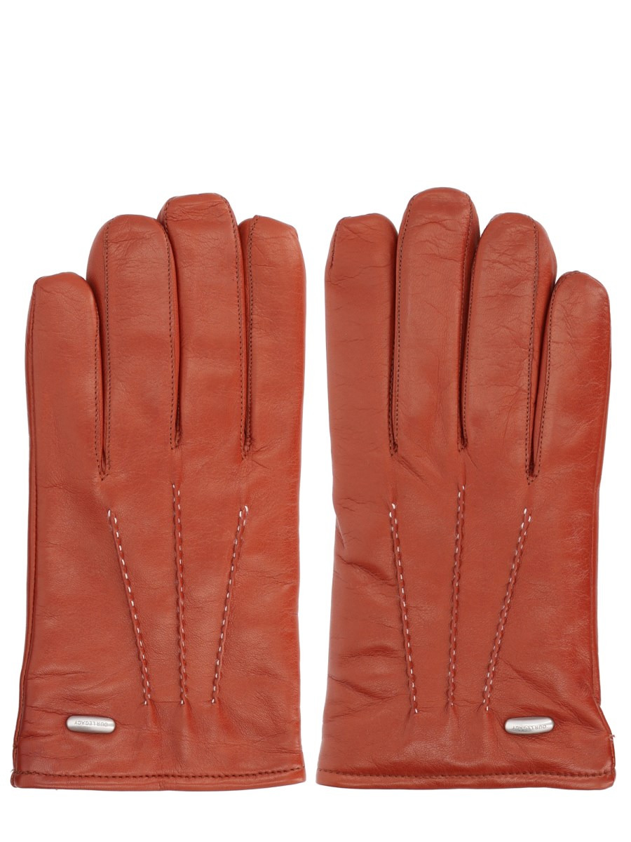 LEATHER GLOVES WITH LOGO - 1
