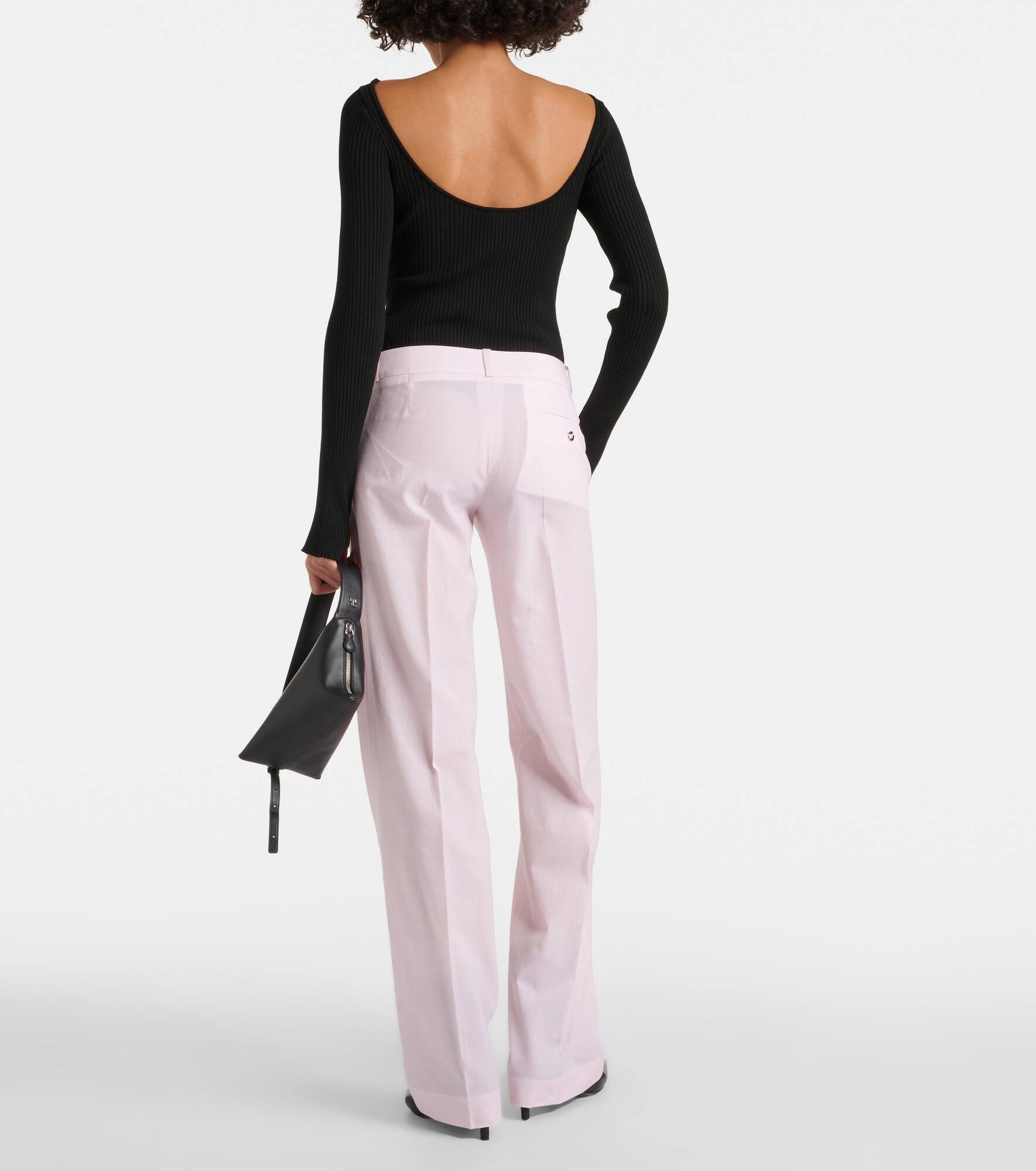 Low-rise wool pants - 3