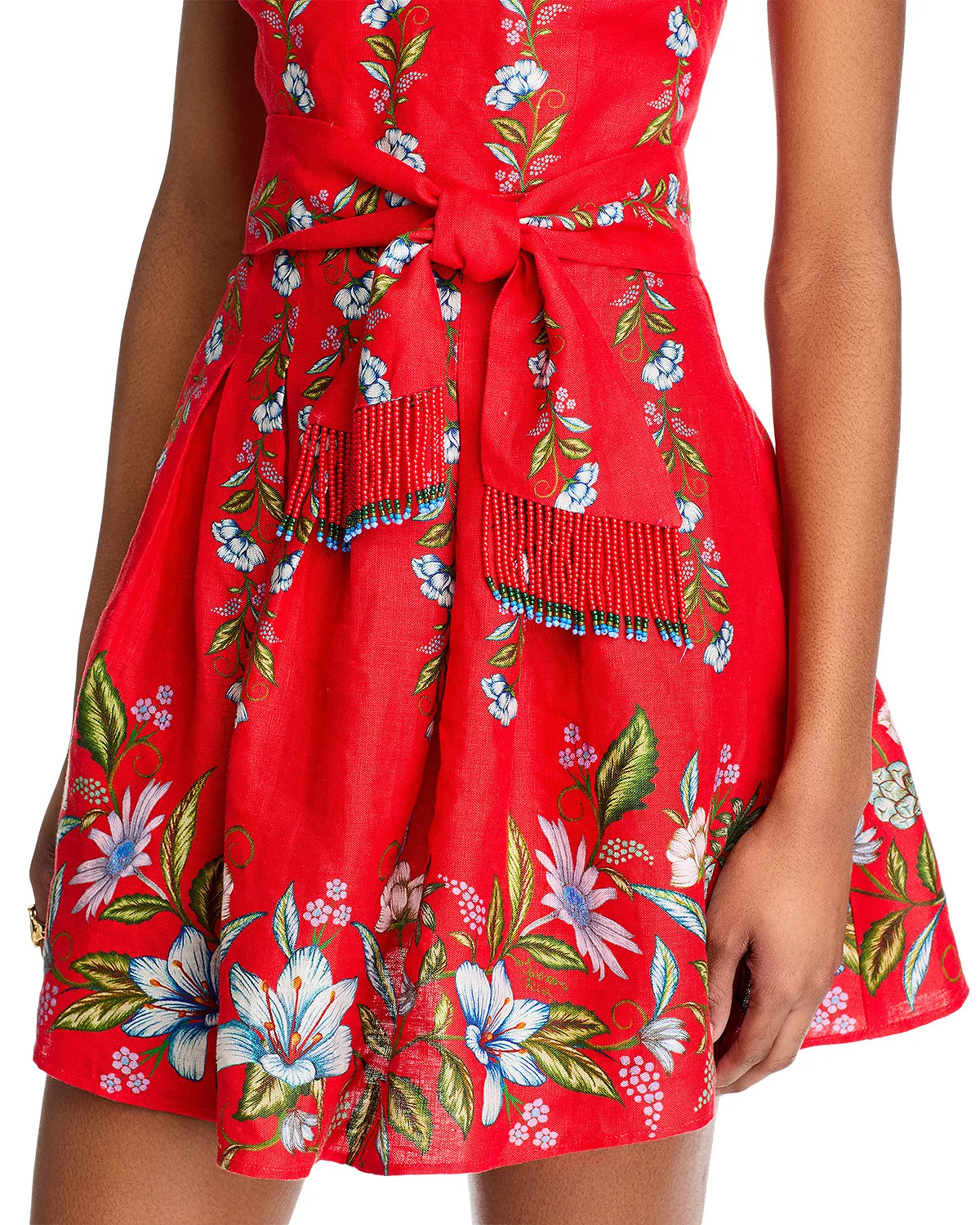 Sweet Bloom Bouquet Red Sleeveless Mini Dress - 6