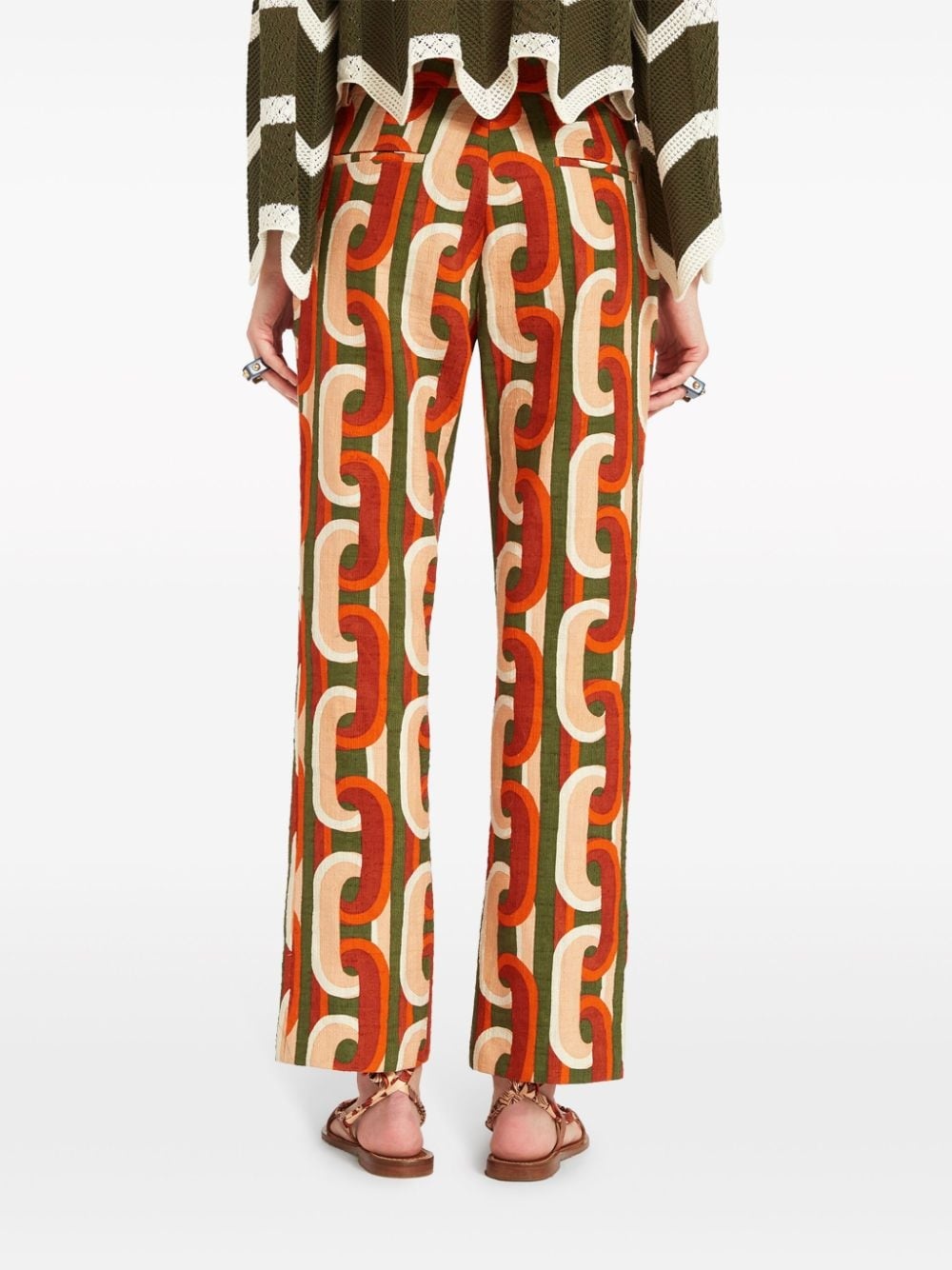 24/7 Prometheus-print kick-flare trousers - 3