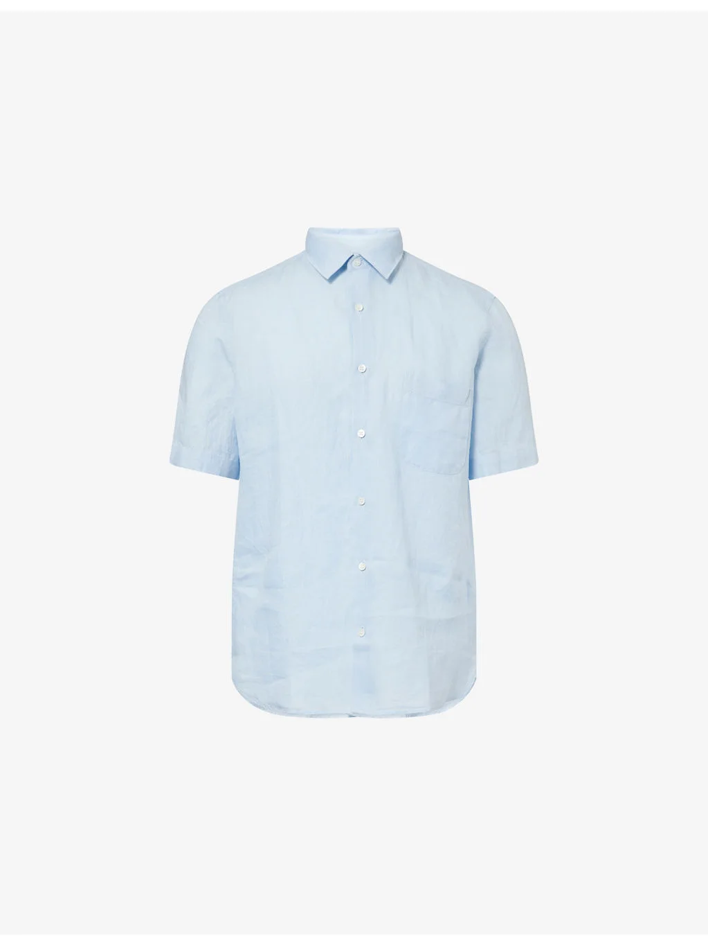 Short-Sleeve Linen Shirt - 1