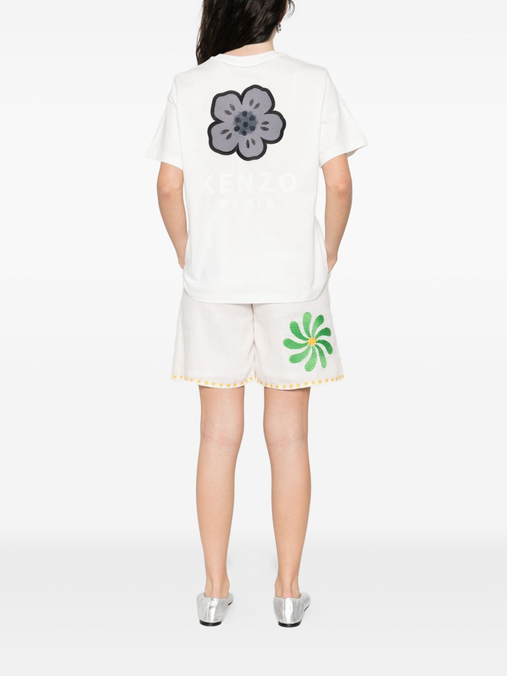 Boke Flower flower-embellished cotton T-shirt - 2