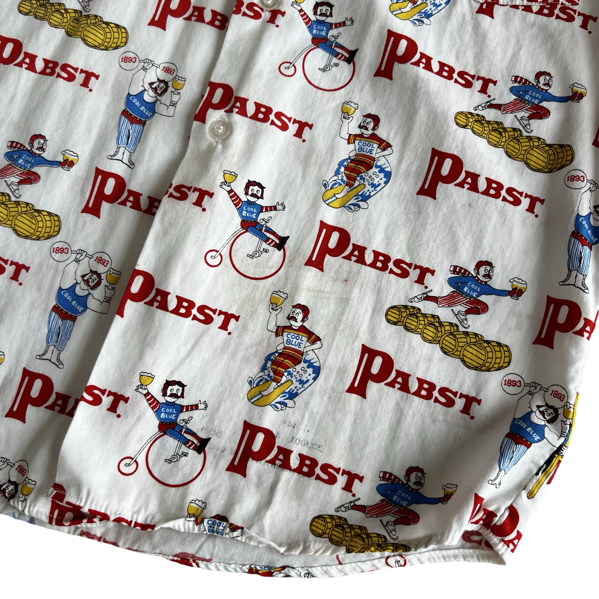 Final Blow - Vintage 1970s Pabst PBR Printed Collared Button Up Shirt SZ S - 3