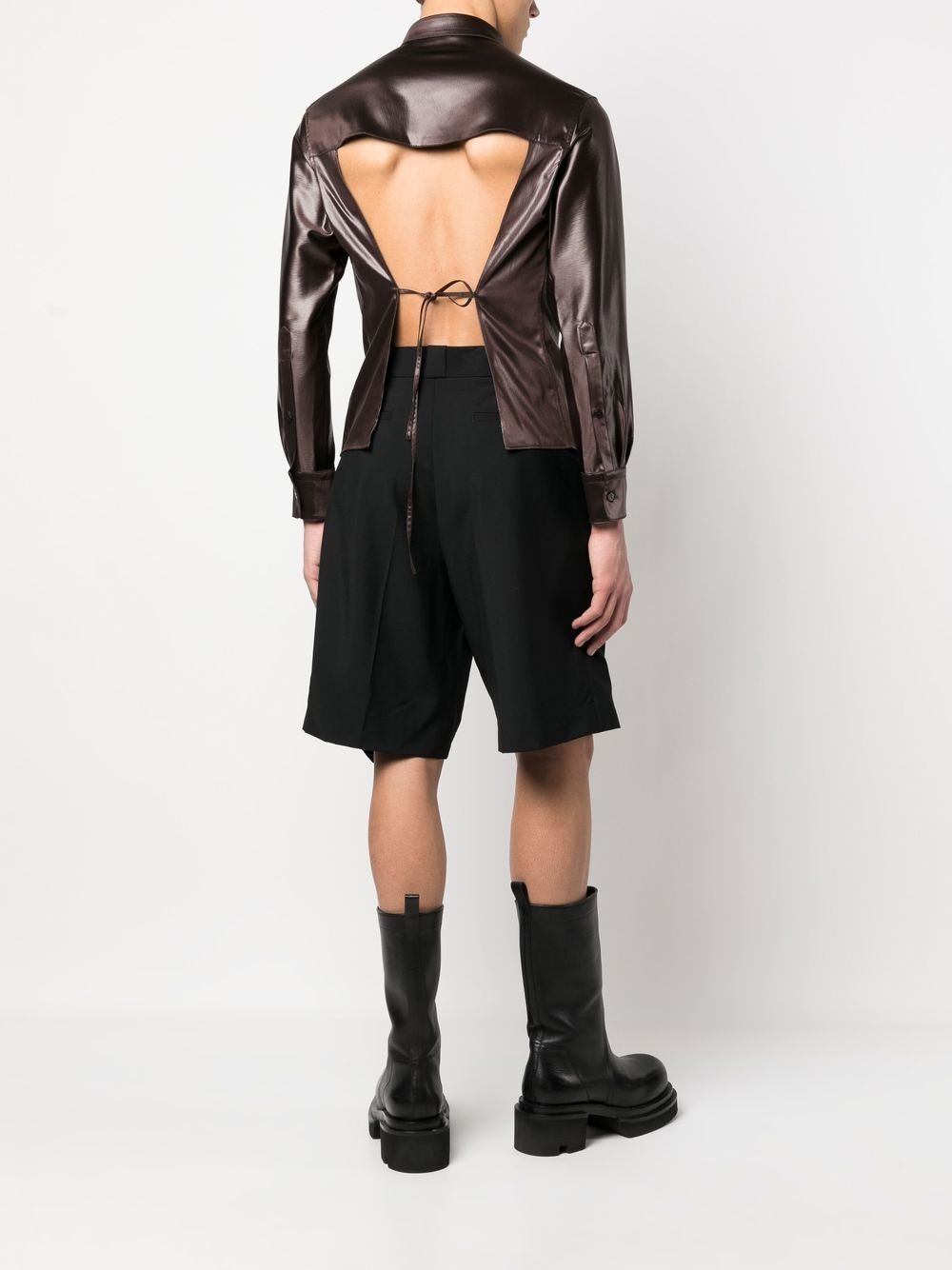 metallic long-sleeve shirt - 2