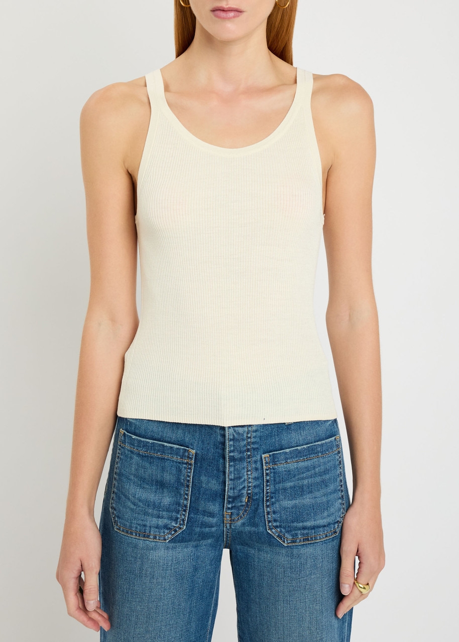 Nili Lotan Selah Ribbed Silk Tank - 2