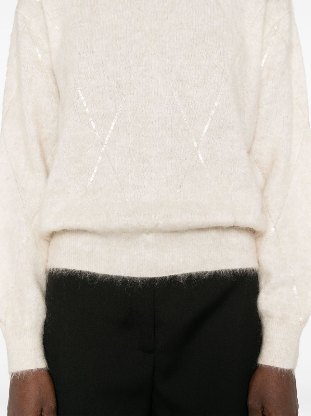 sequin-embellished sweater - 5