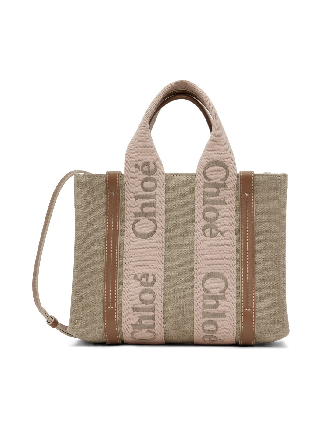 Beige Small Woody Tote - 1