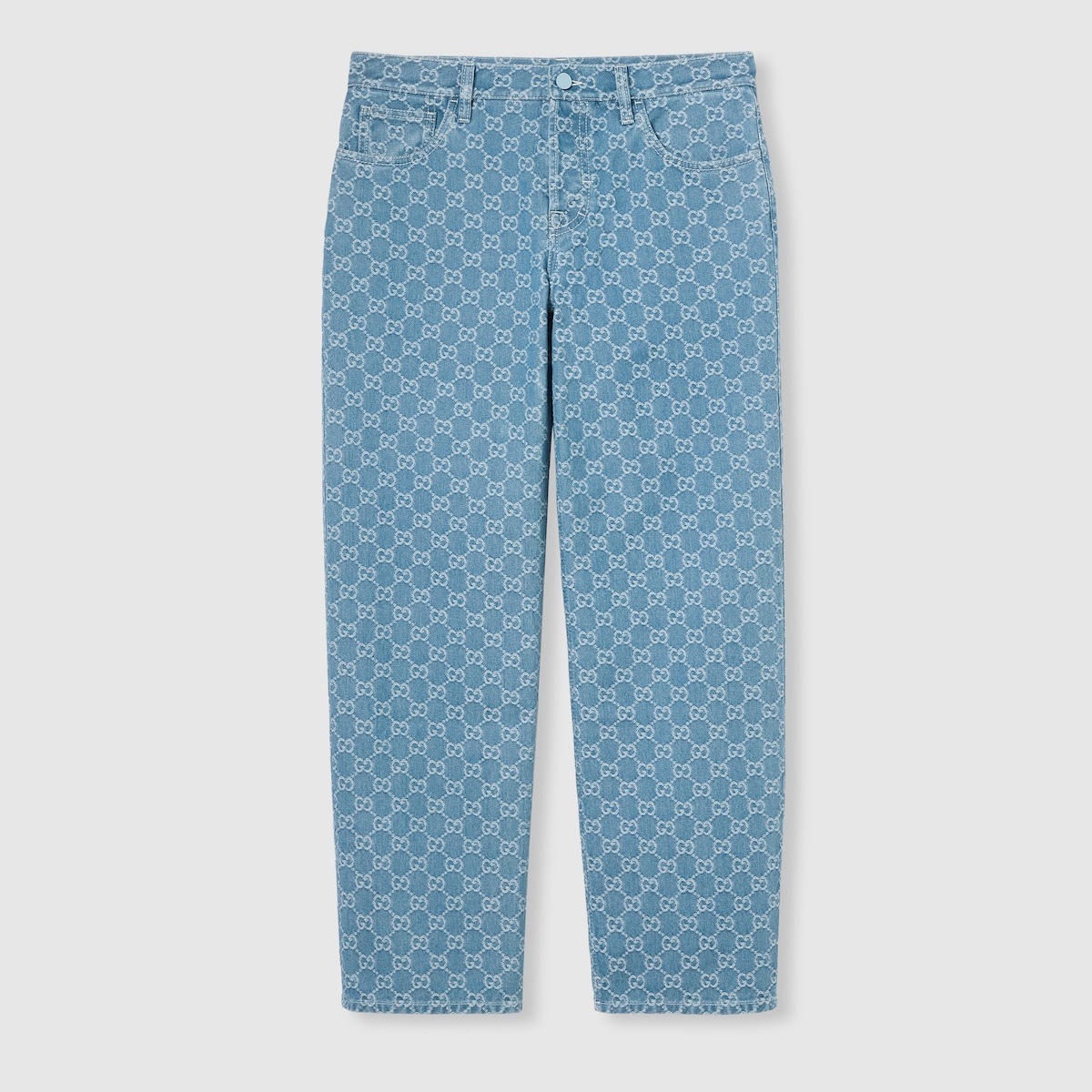 GG denim jacquard pants - 1