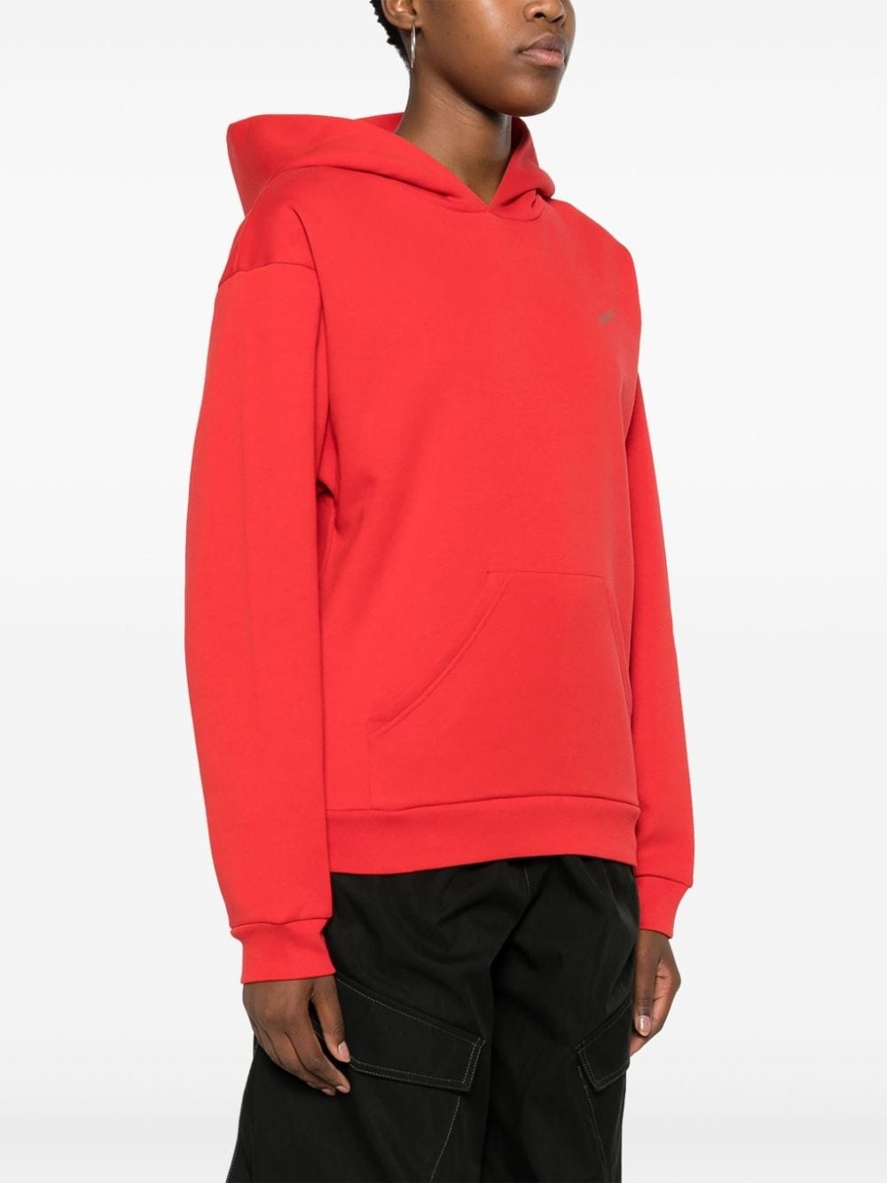 logo-print cotton-blend hoodie - 3