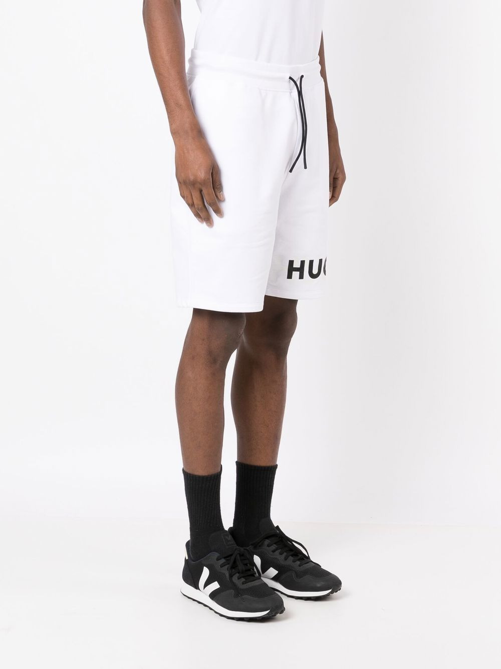 logo-print track shorts - 3