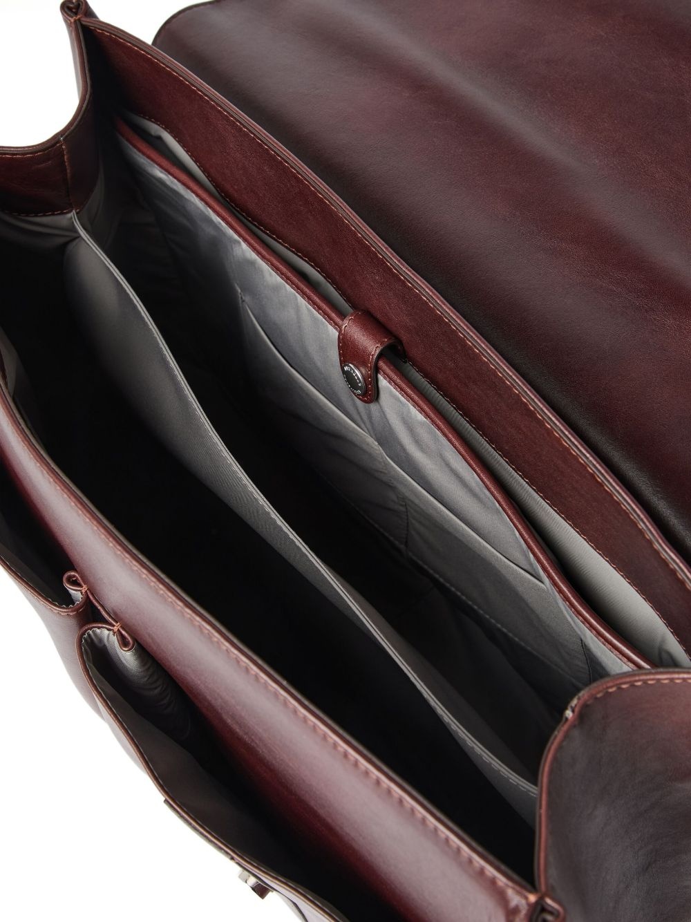 double-buckle leather briefcase - 4