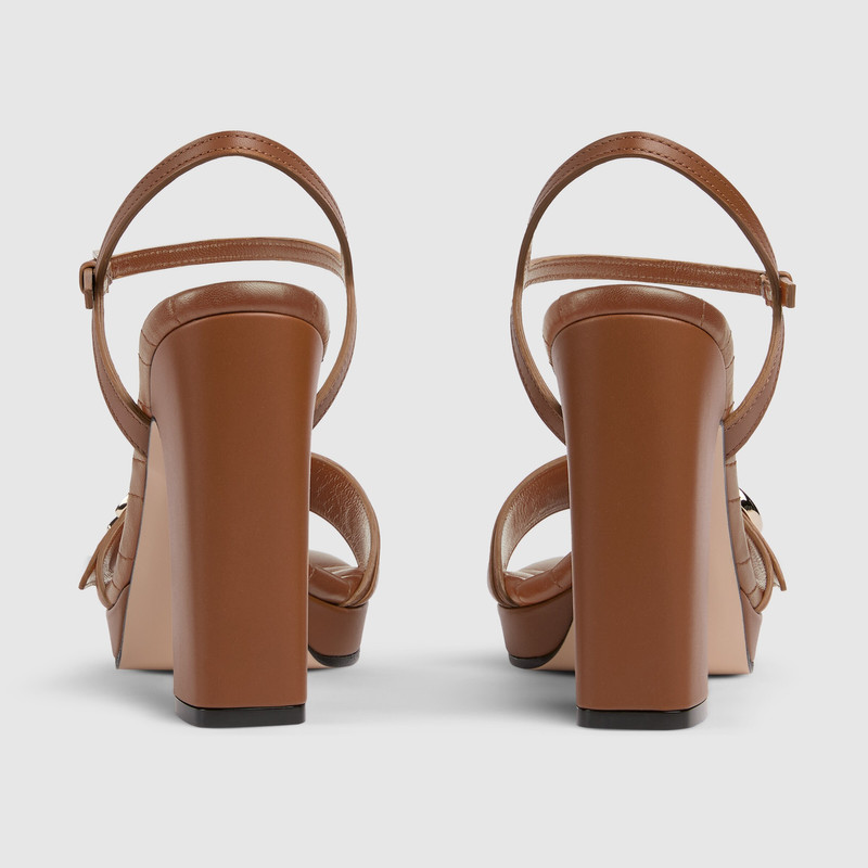 GUCCI Women's platform sandal with Double G outlook