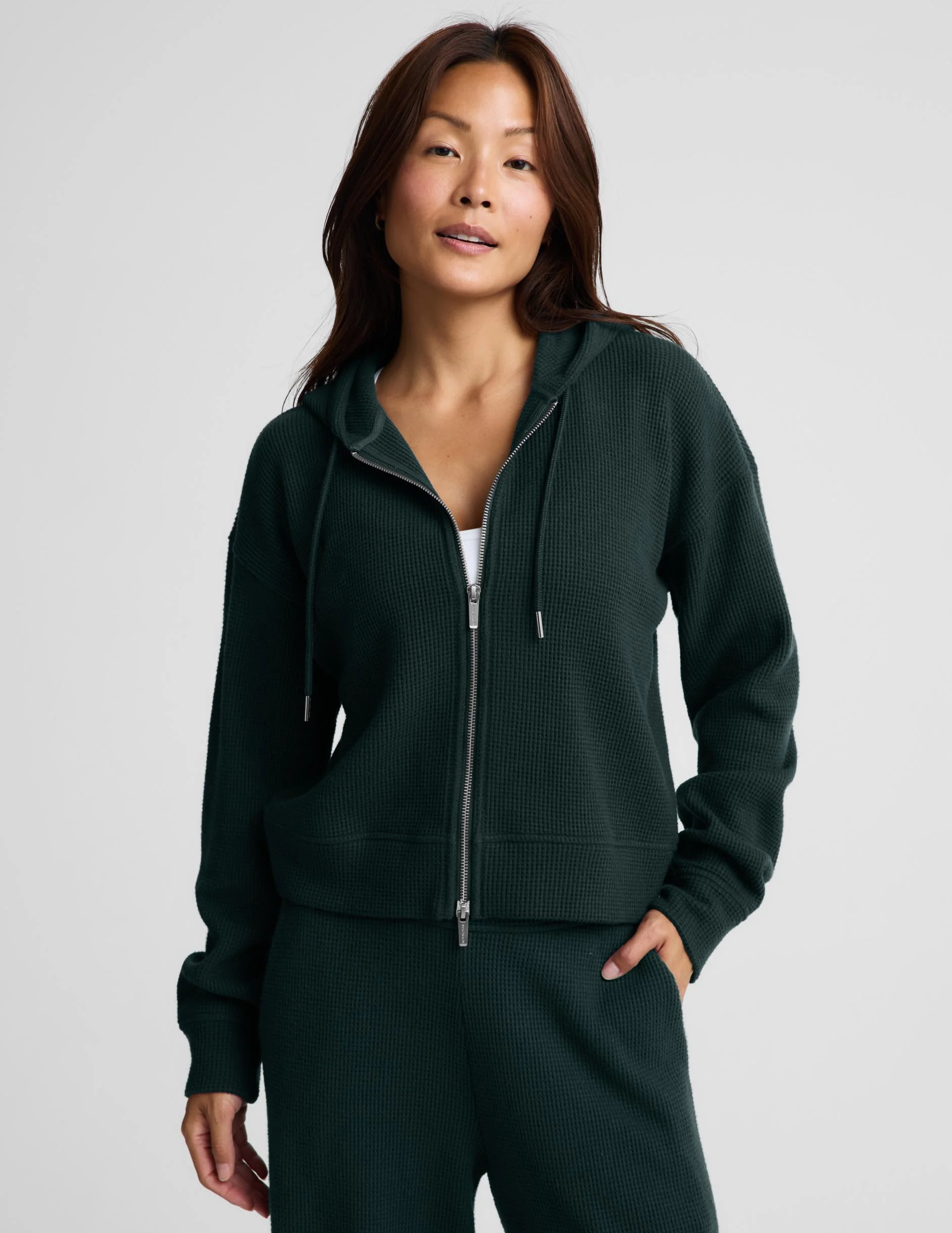 Rest Day Waffle Hooded Jacket - 1