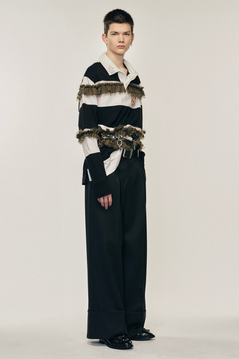 Simone Rocha Turbo Embellished Ruffle Rugby Shirt outlook