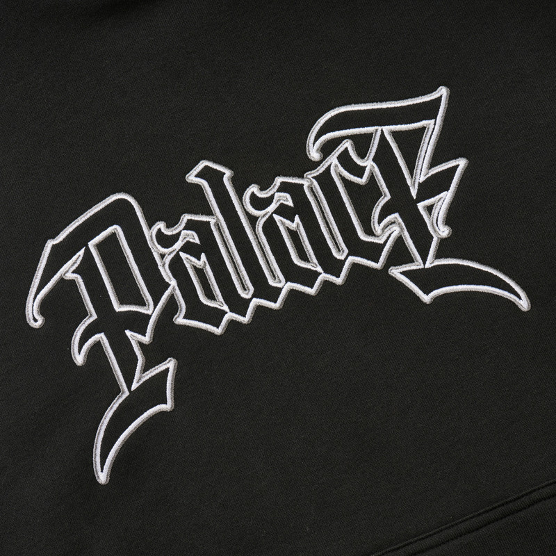 PALACE LE SCRIPT HOOD BLACK outlook