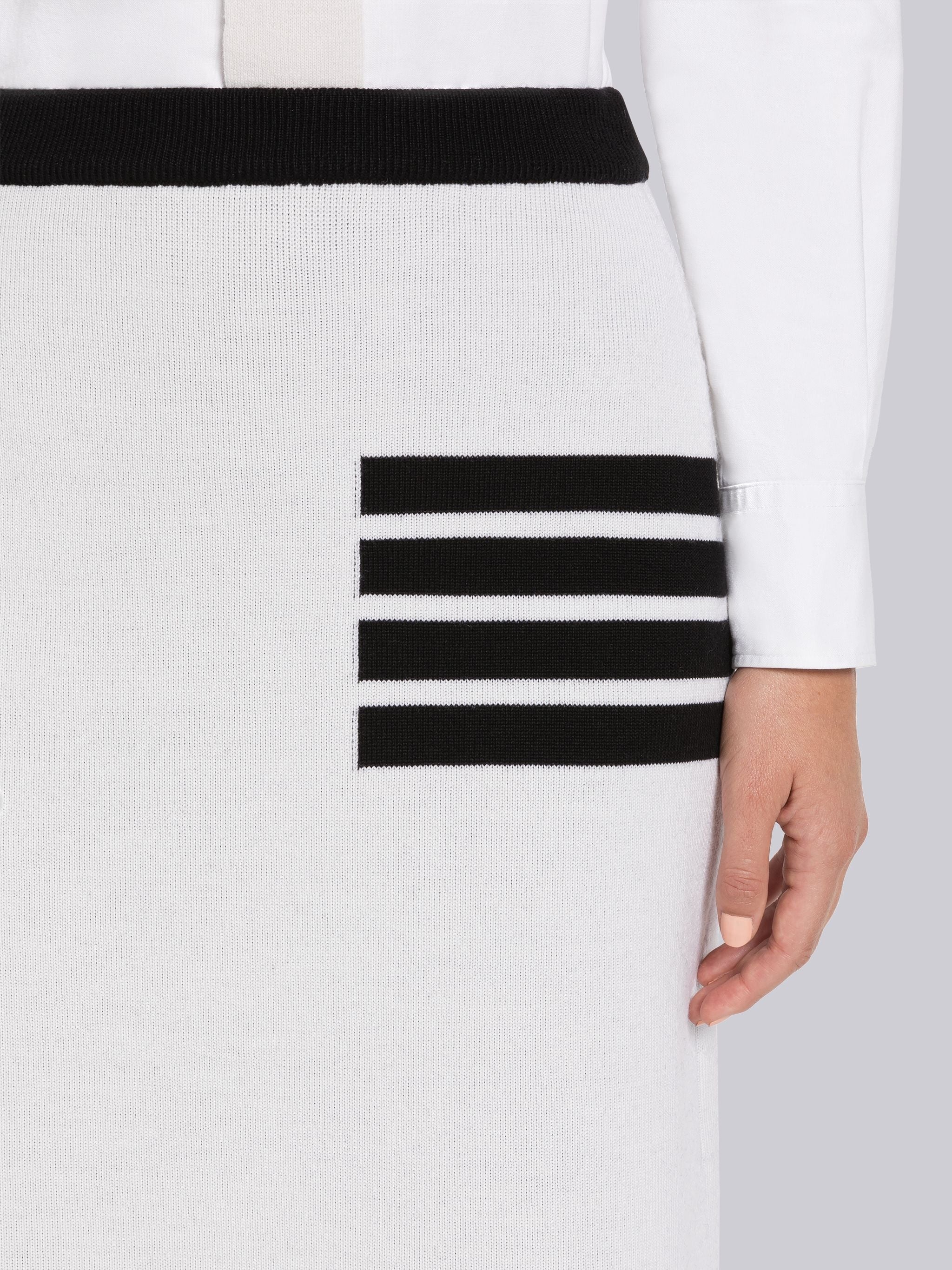 Double Face Merino 4-Bar A-line Skirt - 5
