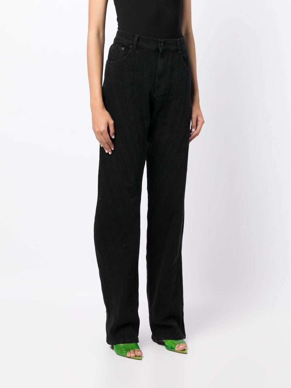 spiral-seam baggy-cut jeans - 3