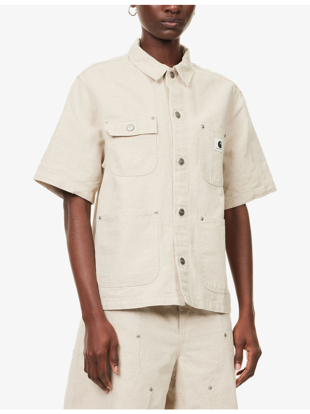 Michigan Short-Sleeve Cotton-Linen Shirt - 3