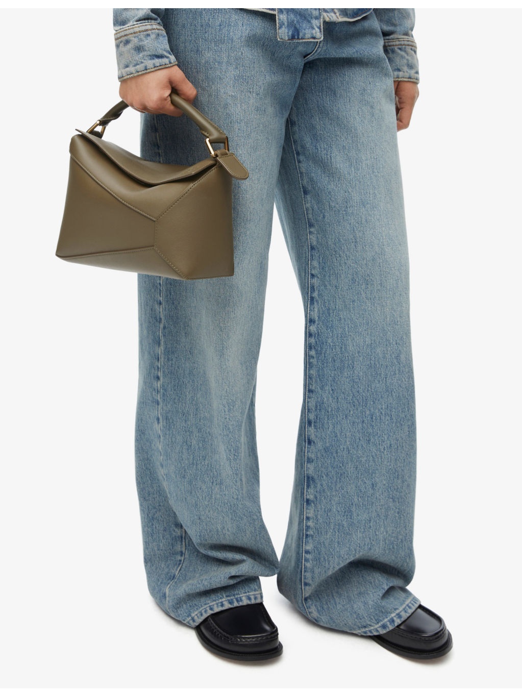 Puzzle Edge small leather cross-body bag - 2