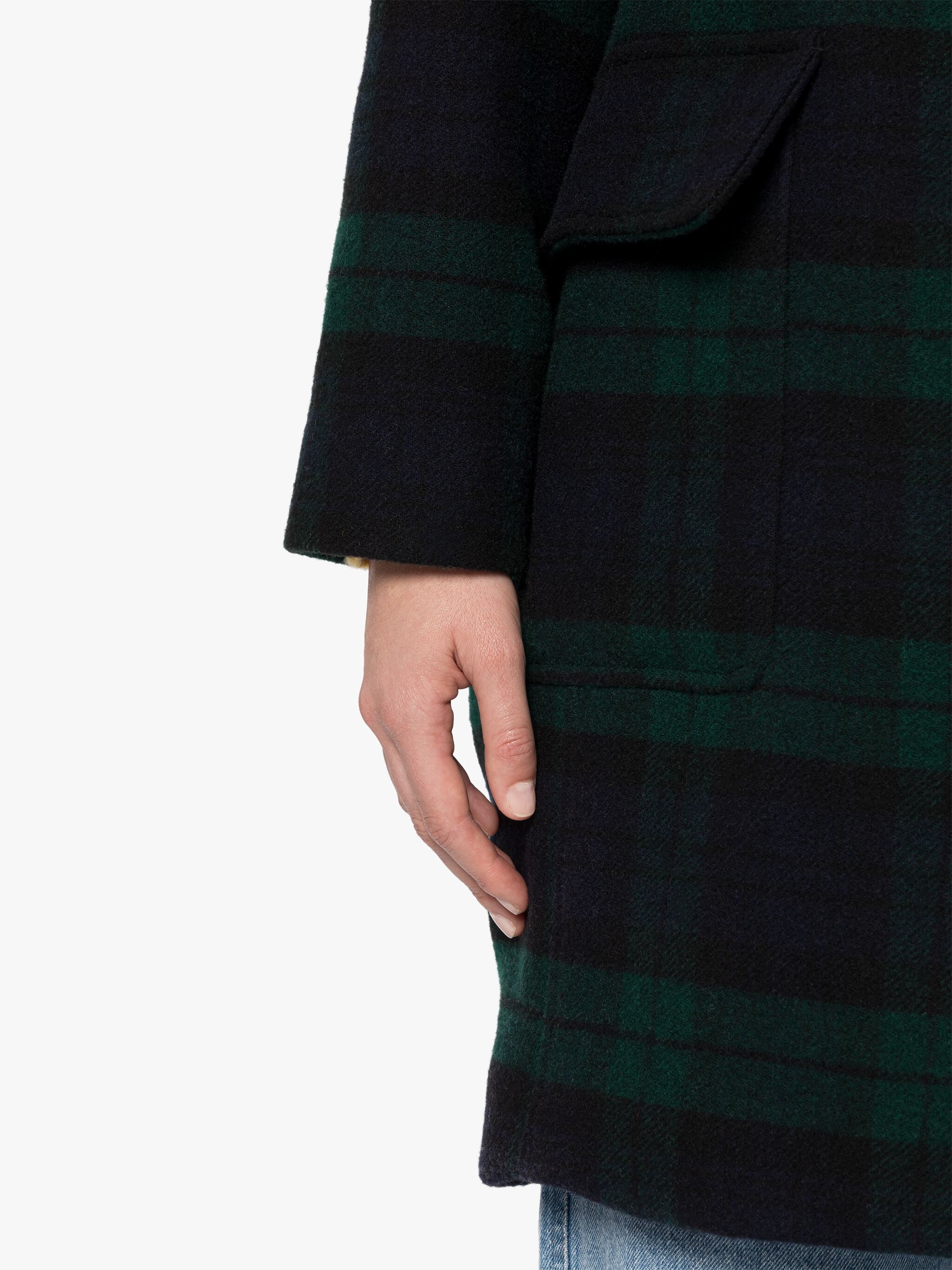 FREDDIE BLACK WATCH WOOL COCOON COAT - 6
