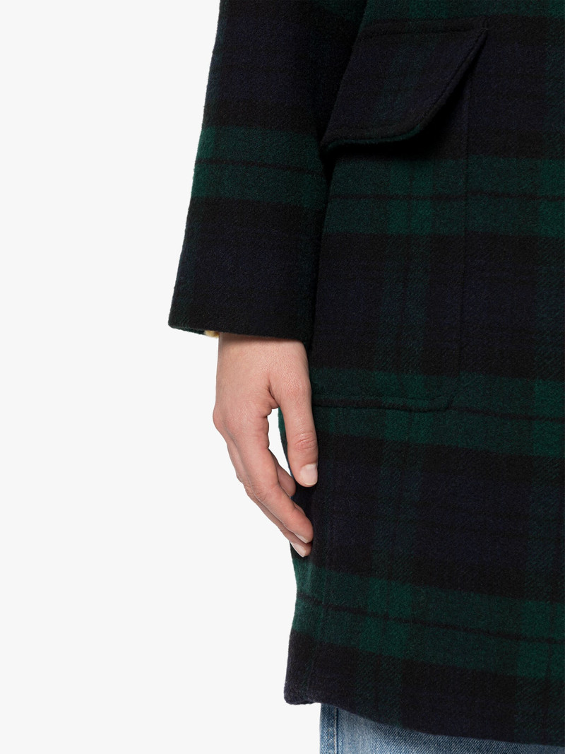 FREDDIE BLACK WATCH WOOL COCOON COAT 6