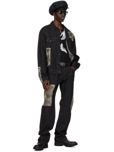 Yohji Yamamoto Black Faded Jeans outlook