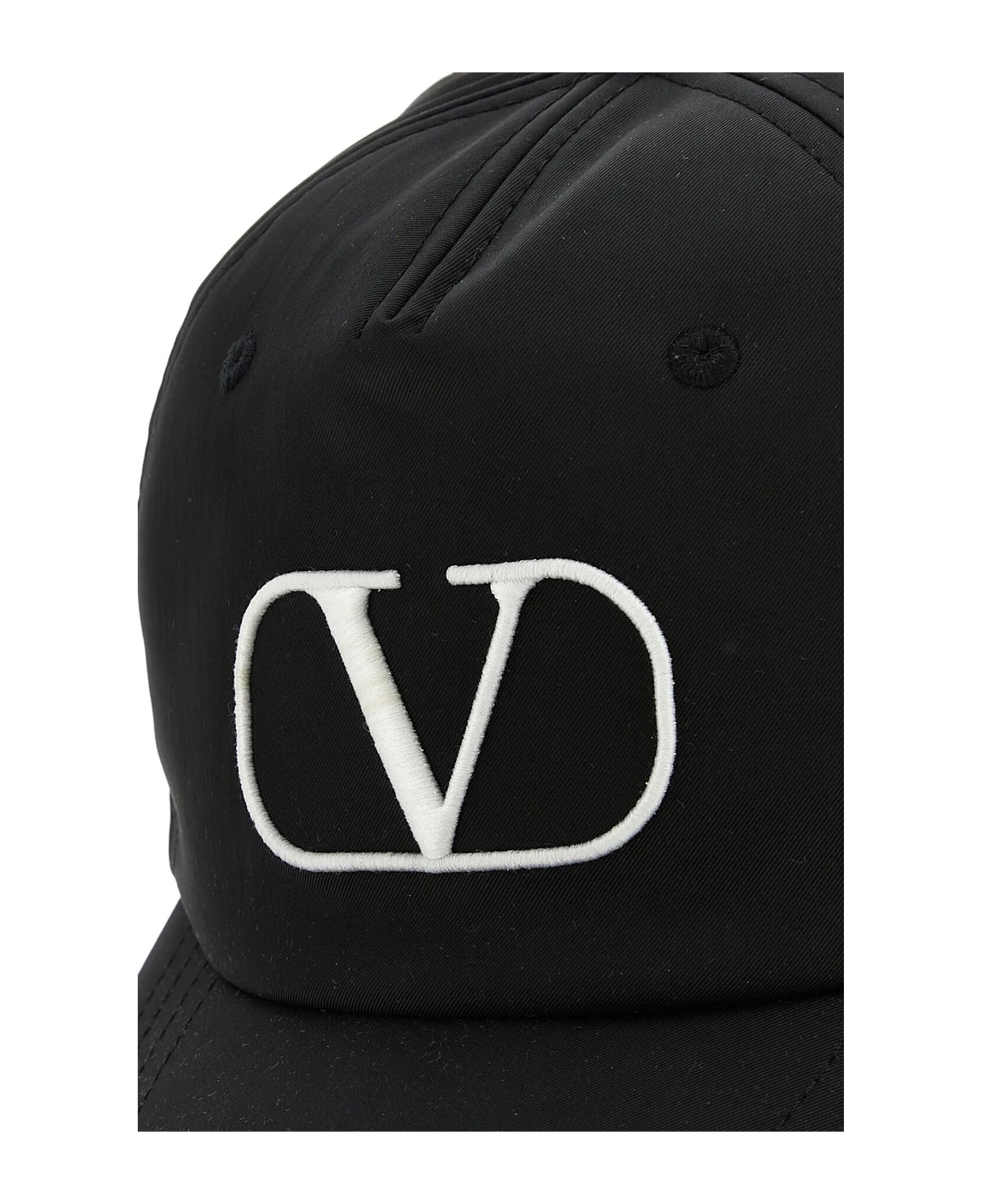 Black Polyester Blend Baseball Cap - 4