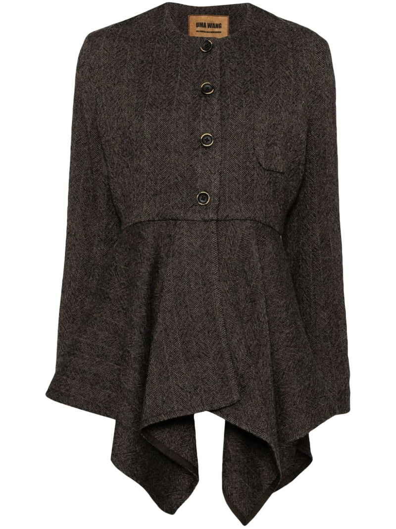 Koney asymmetric-hem jacket 1