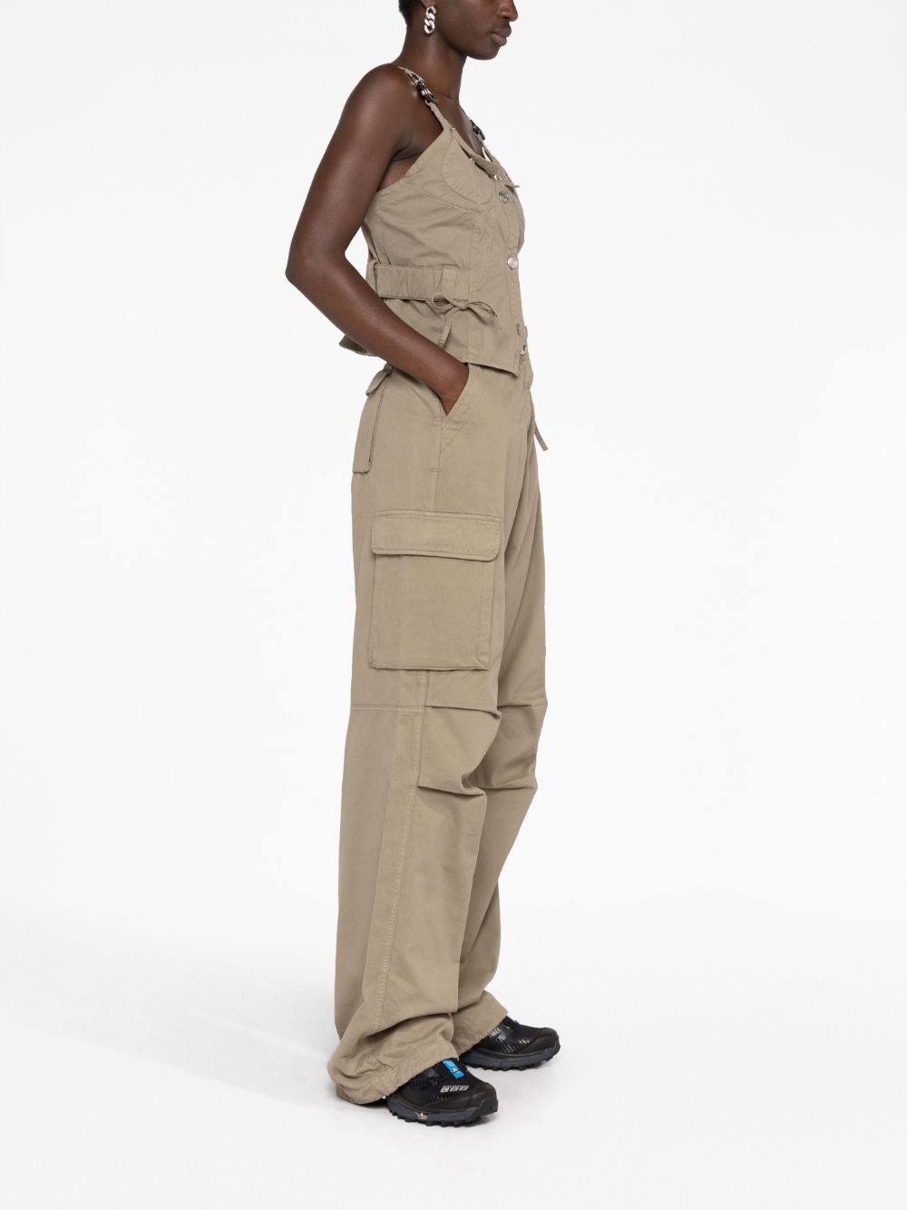 Wide leg cargo trousers - 3