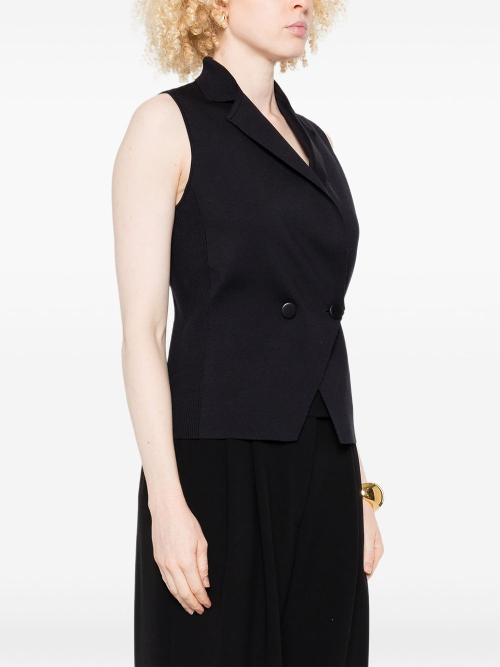double-breasted sleeveless waistcoat - 3
