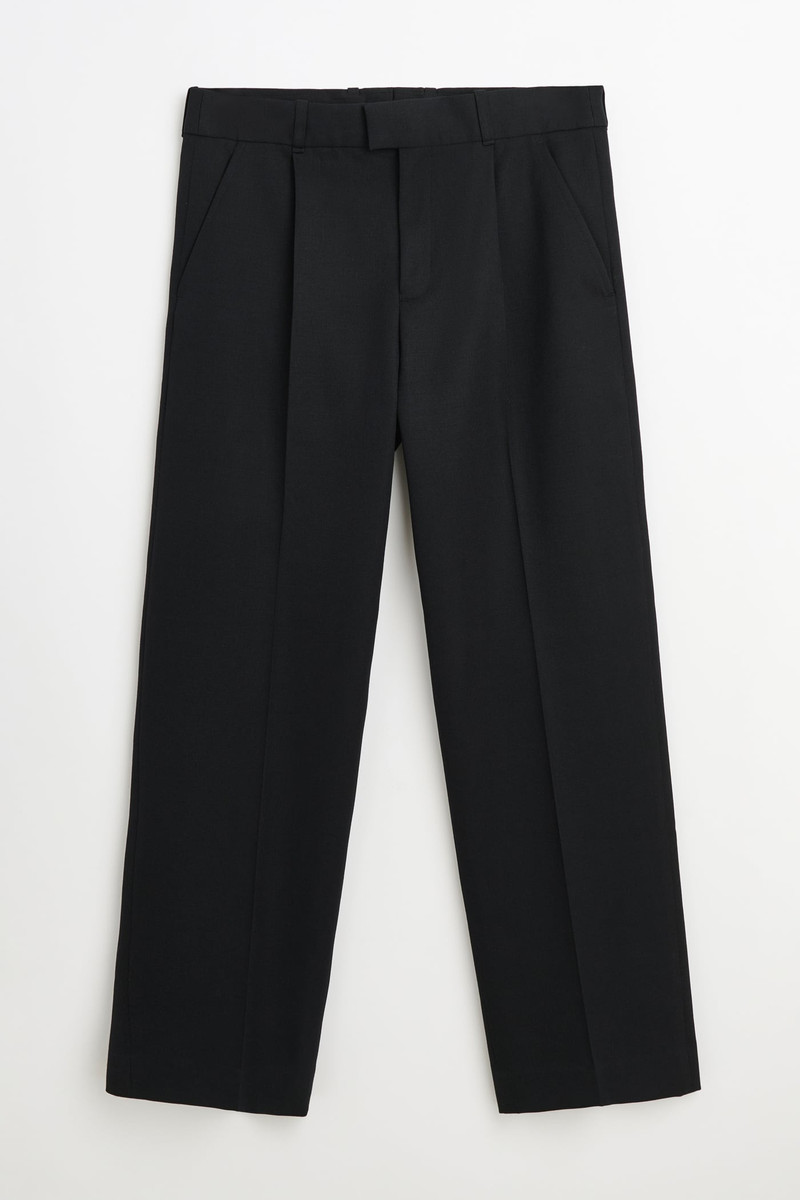 Slack Trouser Coarse Black Gabardine 1