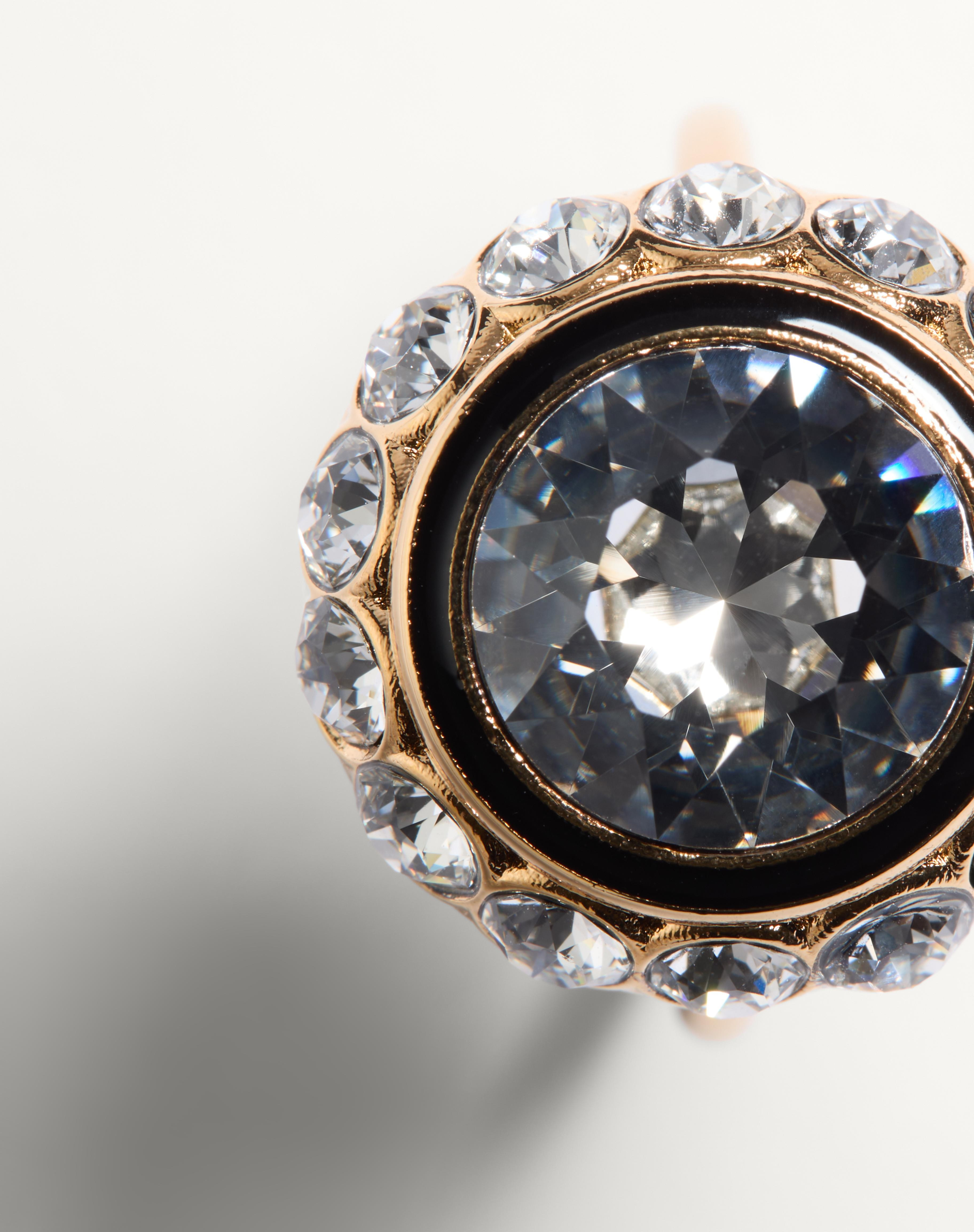 VLOGO SIGNATURE RING IN METAL, ENAMEL AND CRYSTALS - 4