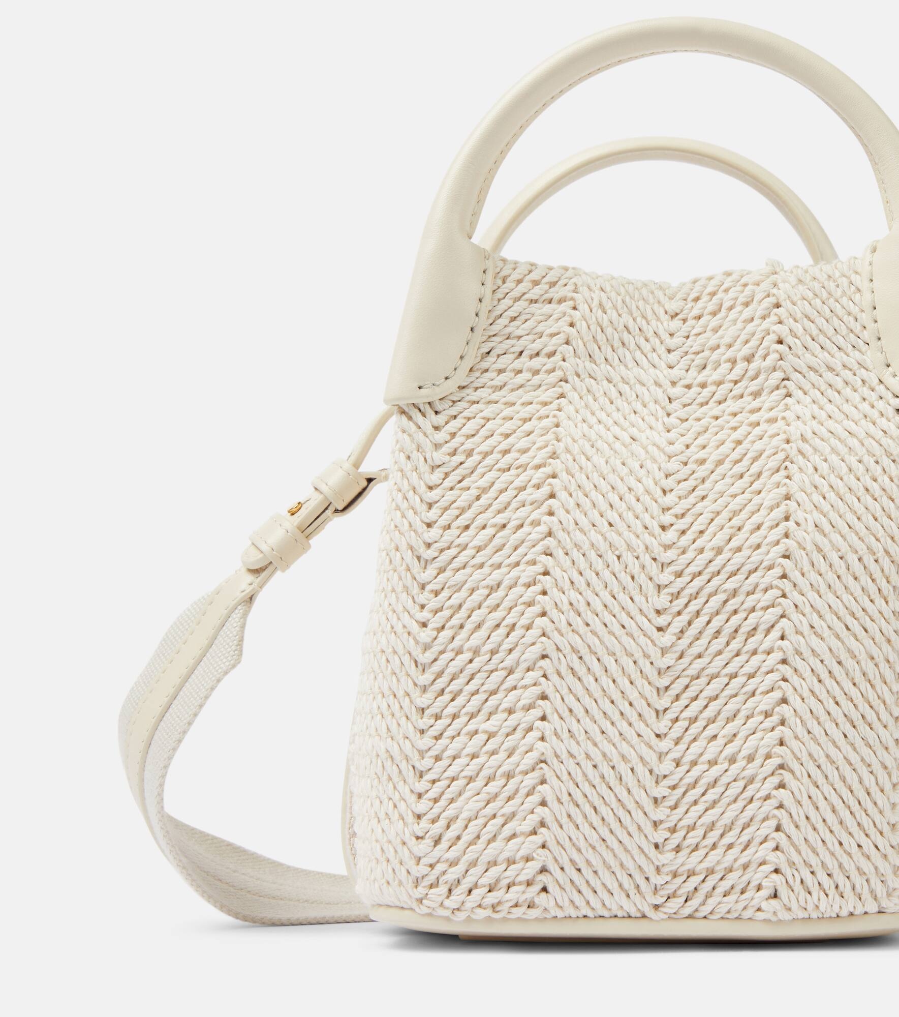 Bale Micro leather-trimmed bucket bag - 6