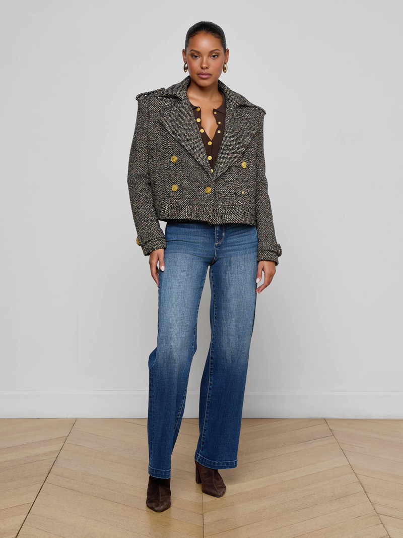 Xoey Cropped Tweed Trench 4