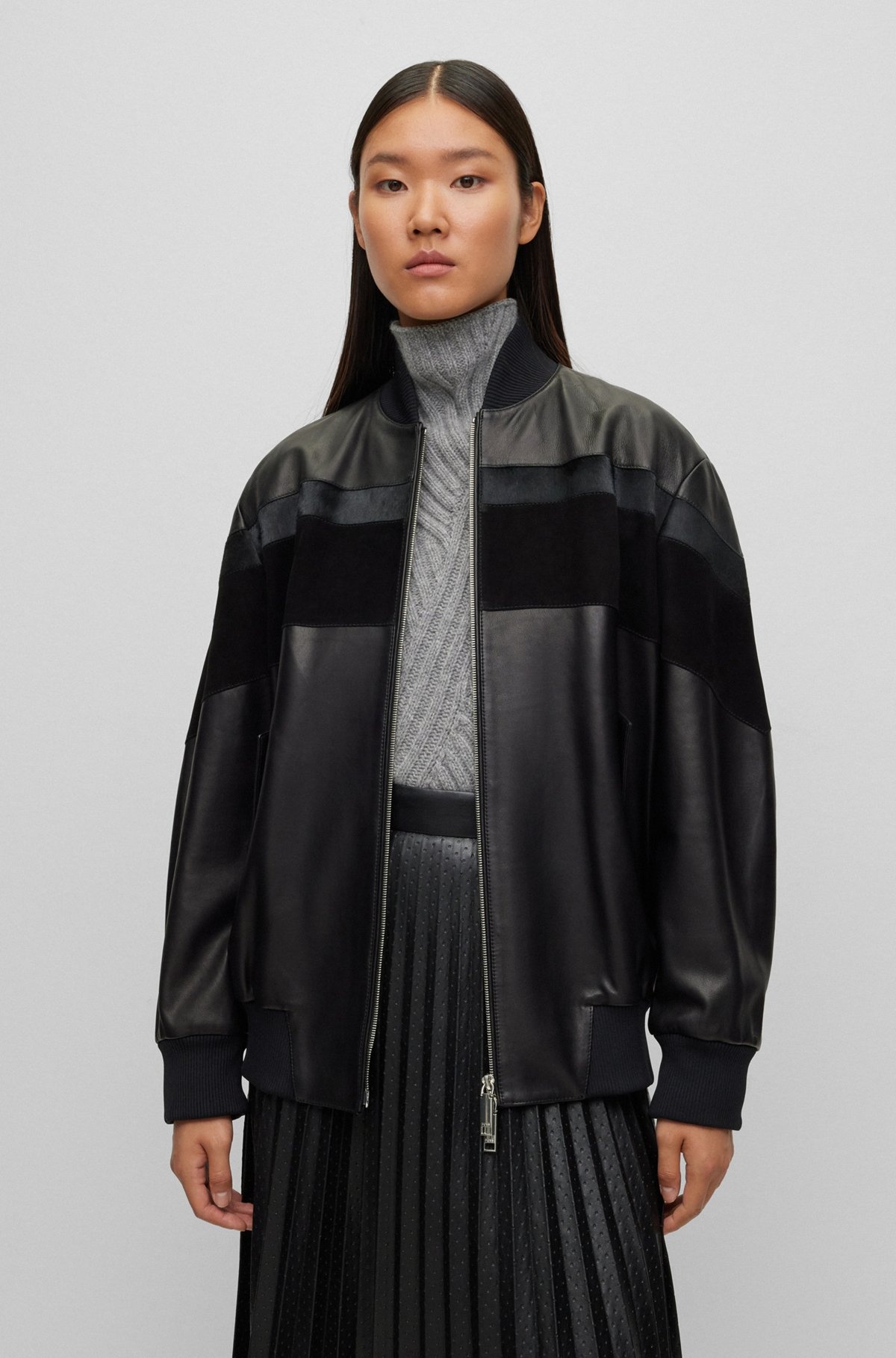 RELAXED-FIT JACKET WITH LEATHER AND SUEDE - 2