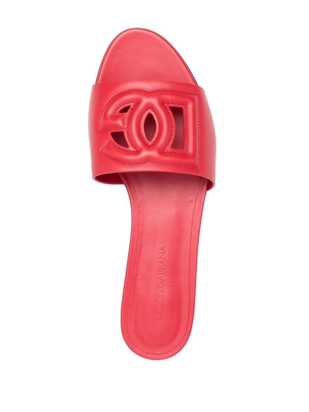 logo-embossed leather sandals - 4