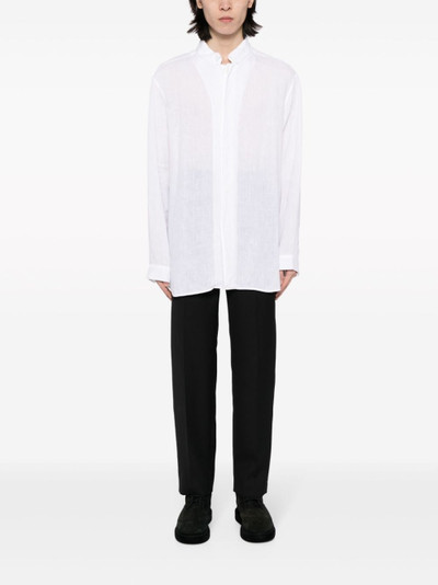 Forme D'Expression spread-collar linen shirt outlook