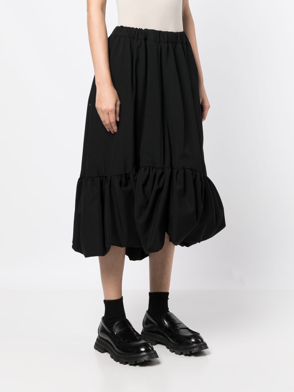 elasticated-waistband full skirt - 3