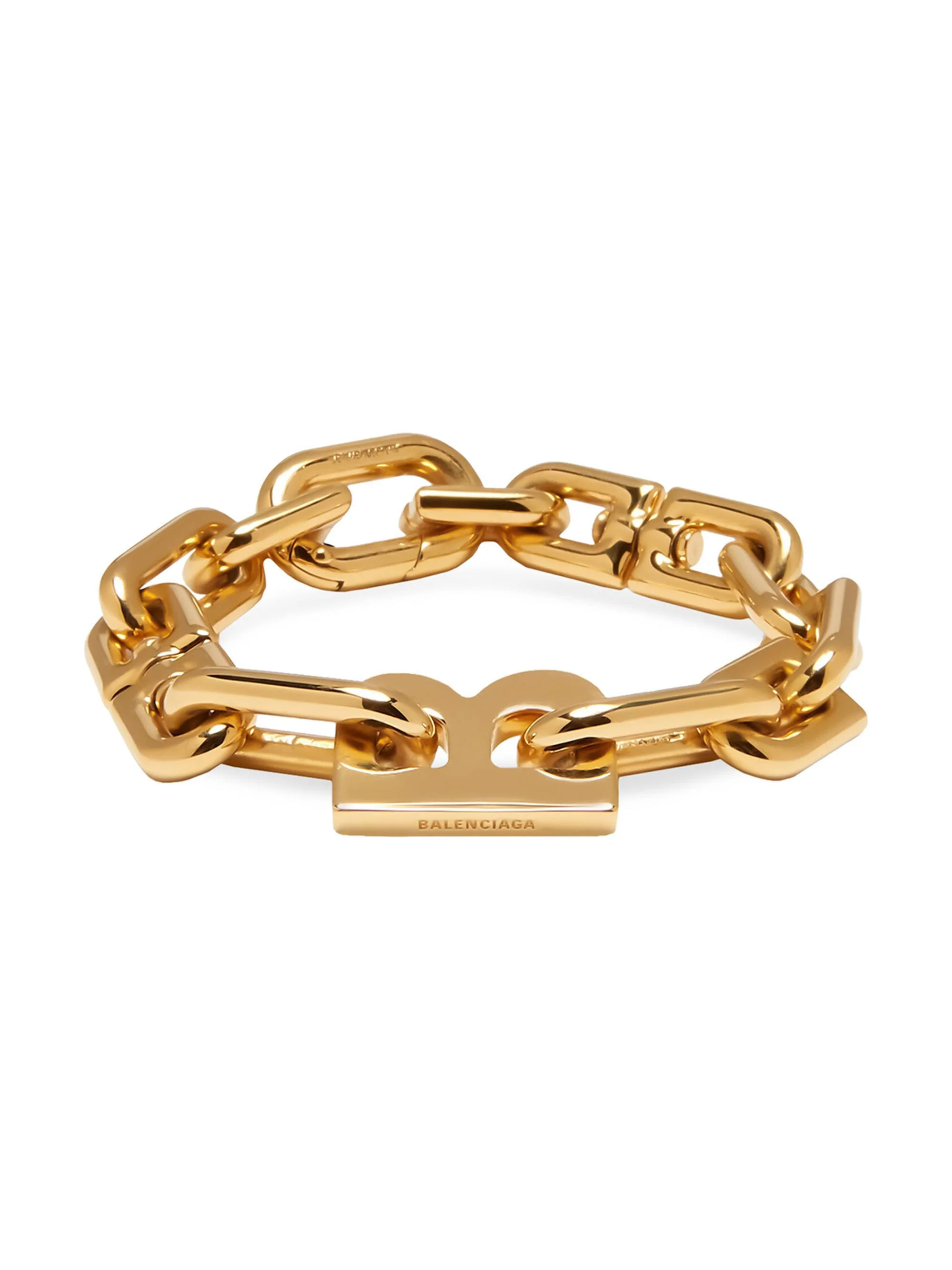 Women's B Chain Thin Bracelet - Shiny Gold - 1