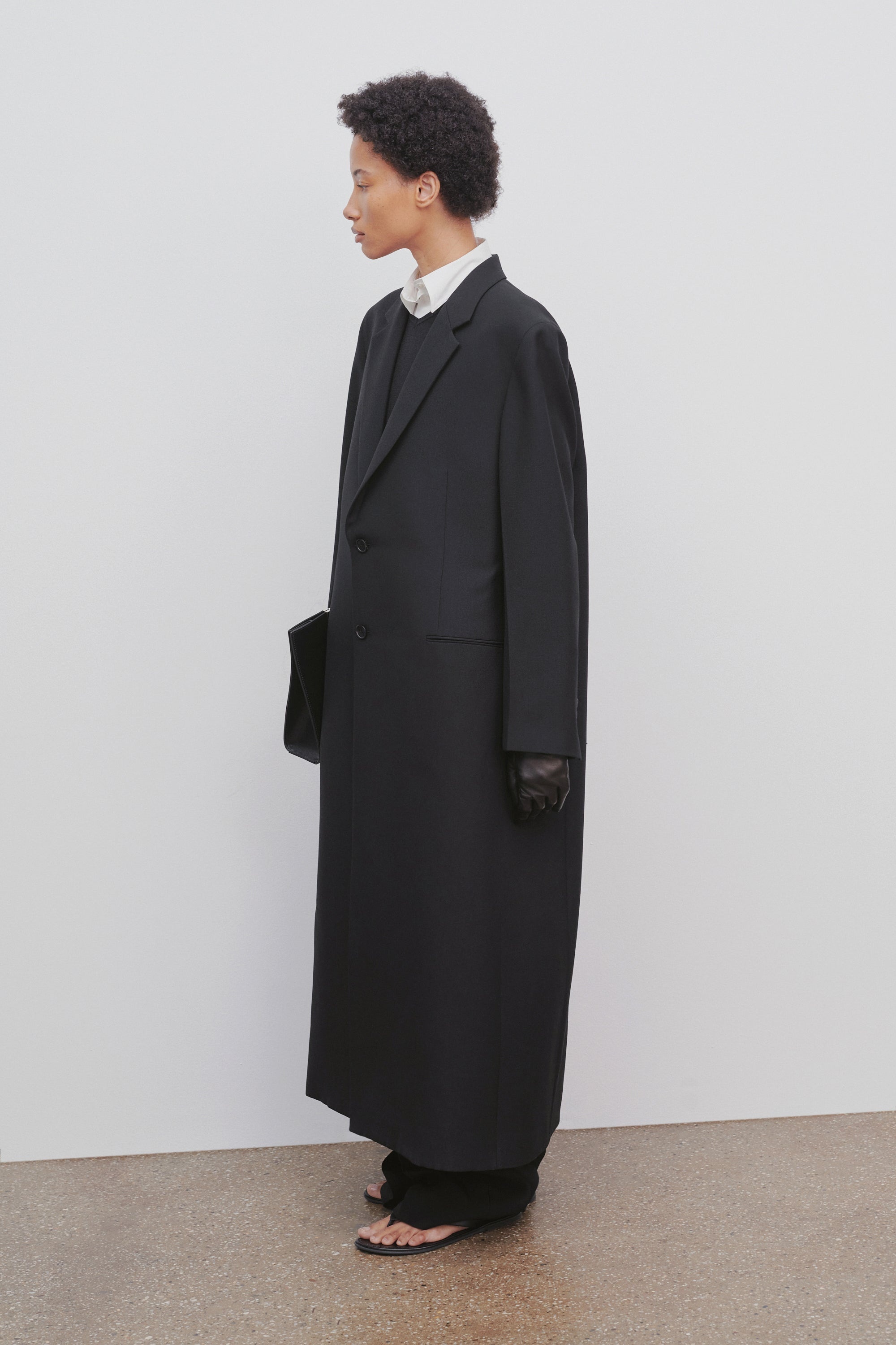 Cheval Coat in Virgin Wool and Mohair - 4