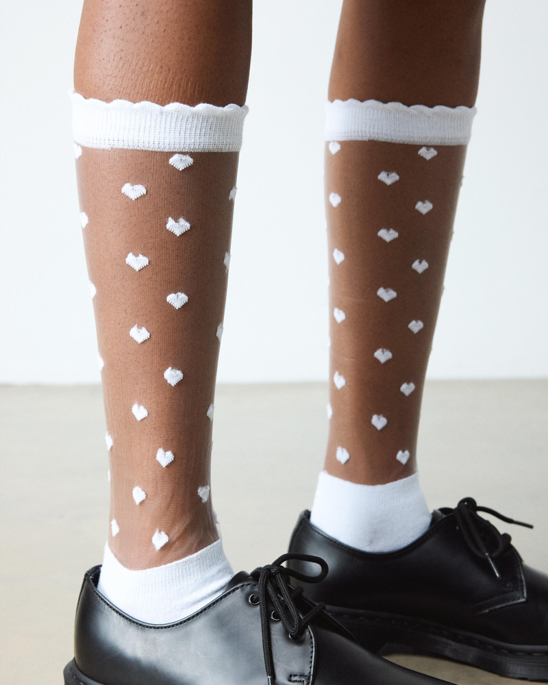Dr. Martens SHORT HEART MESH SOCKS Organic Cotton Blend & Mesh outlook