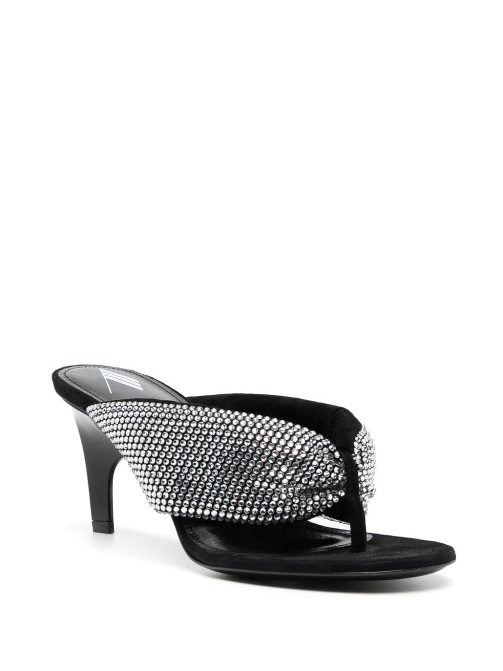 Strass embellished thong sandals - 4